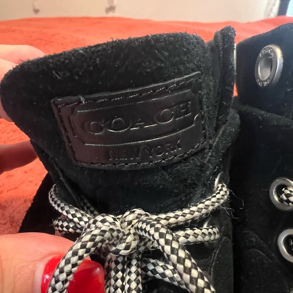 Coach Ester Embossed black suede shoes, size 6B/38/7.5 - Picture 7 of 9
